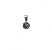 PE001404 Genuine sterling silver small pendant charm solid hallmarked 925 Emoticon Thunder smile 
